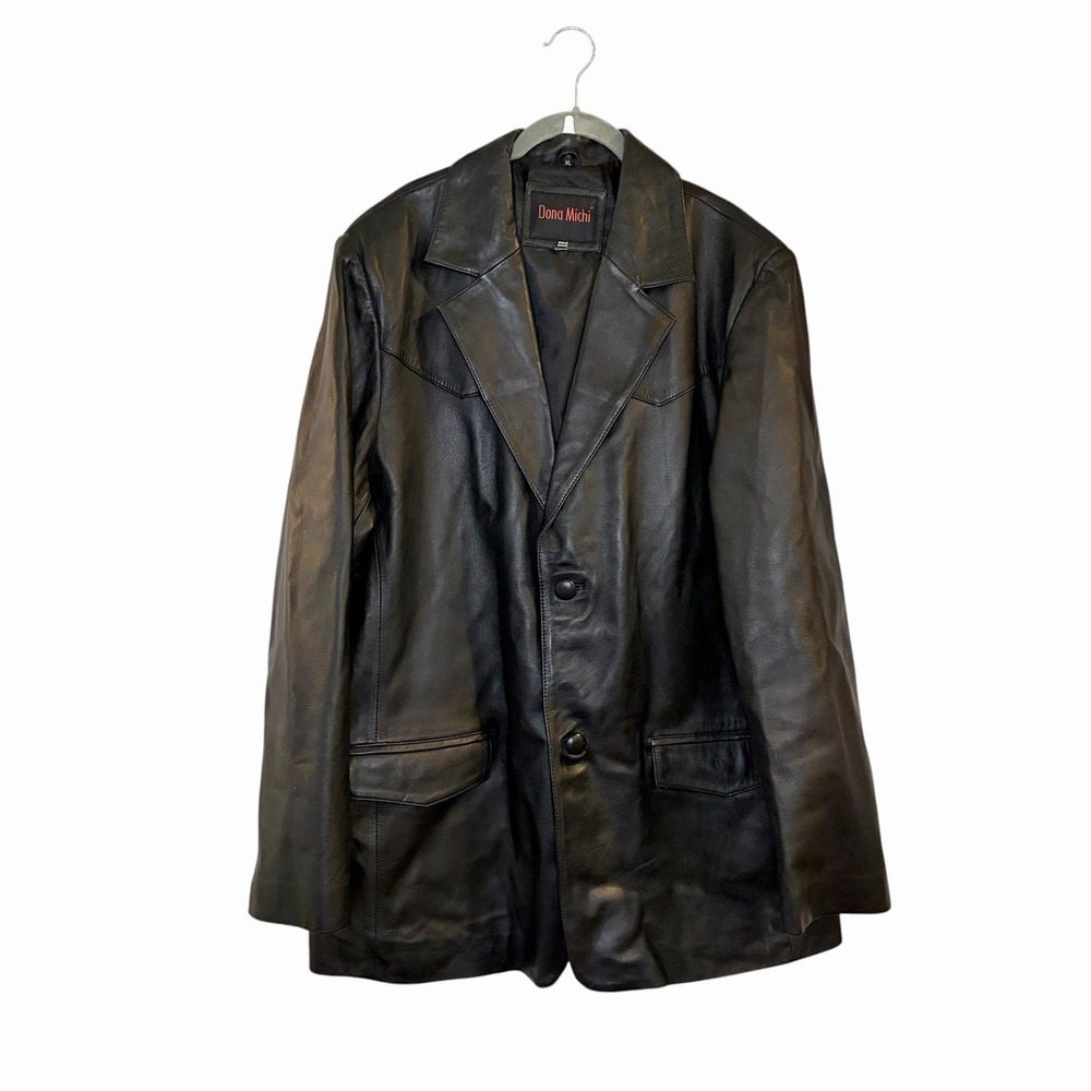 Men's Genuine Napa Leather Button Up Classic Western Blazer Jacket Handcrafted